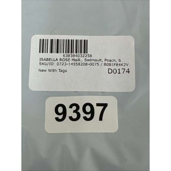 Isabella Rose Women's One Piece Plunge Tie Back Swimsuit Peach NWT - Picture 15 of 15